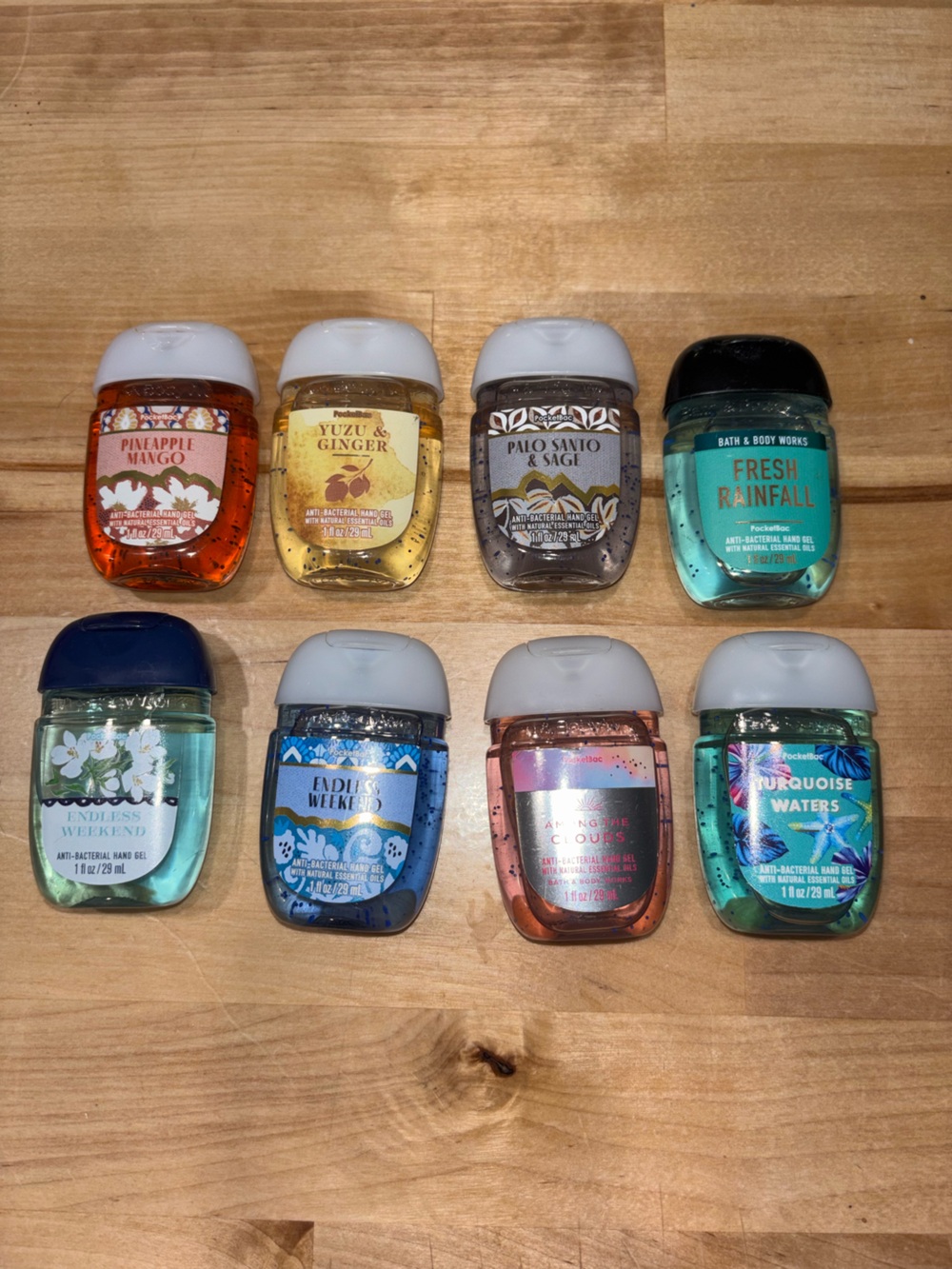 Bath & Body Pocket Hand Gel Bundle - Mixed Colors (Set of 8)